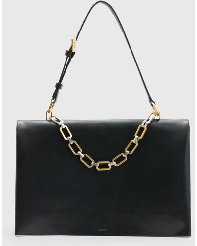 AllSaints Luca Chain Detail Shoulder Bag - Black