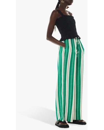 Whistles Bridget Maxi Stripe Trousers - Green