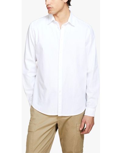Sisley Slim Fit Oxford Cotton Shirt - White