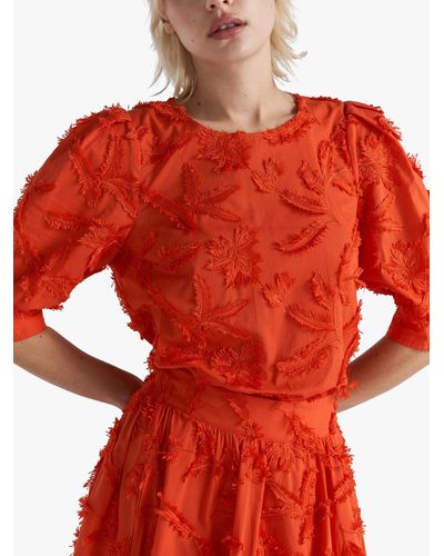 Twist & Tango Marla Embroided Blouse - Red