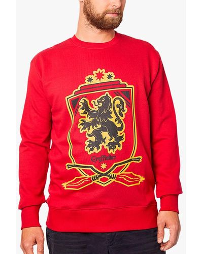 Fabric Flavours Harry Potter Gryffindor Quidditch Oversized Sweatshirt - Red