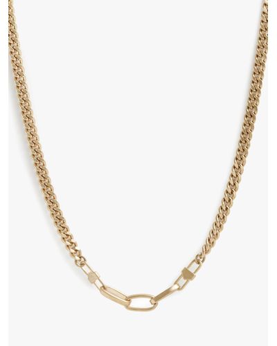 AllSaints Curb Chain Toggle Necklace - Natural