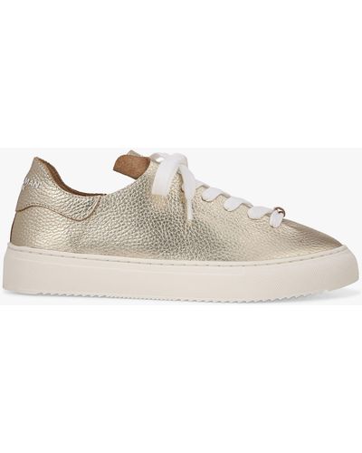 Sam Edelman Poppy Leather Trainers - Natural