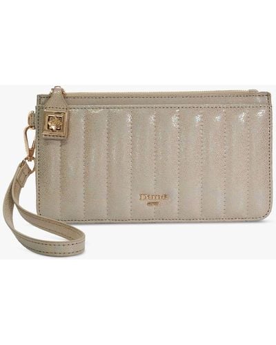 Dune Starlette Quilted Wristlet Pouch Bag - Natural
