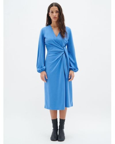Inwear Catja Wrap Midi Dress - Blue