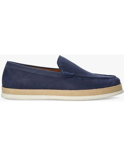 Dune Bountii Leather Espadrille Detail Shoes - Blue