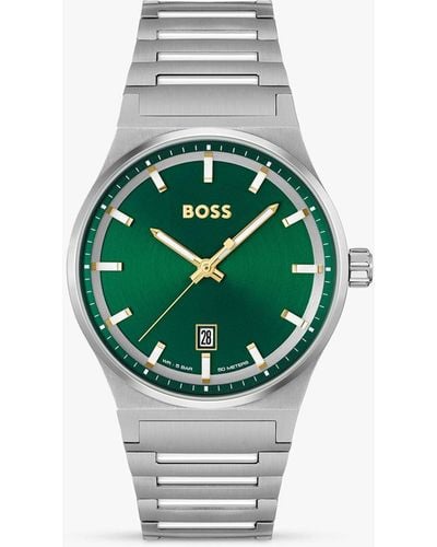 BOSS Boss Candor Bracelet Strap Watch - Green