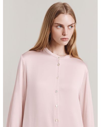 Ghost Lila Relaxed Satin Shirt - Pink