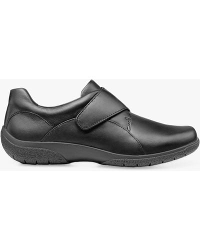 Hotter Sugar Ii Wide Fit Leather Casual Shoes - Black