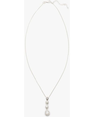 Ivory & Co. Ashford Crystal Pendant Necklace - Metallic