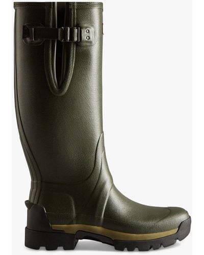 HUNTER Balmoral Adjustable 3mm Neoprene Wellington Boots - Green