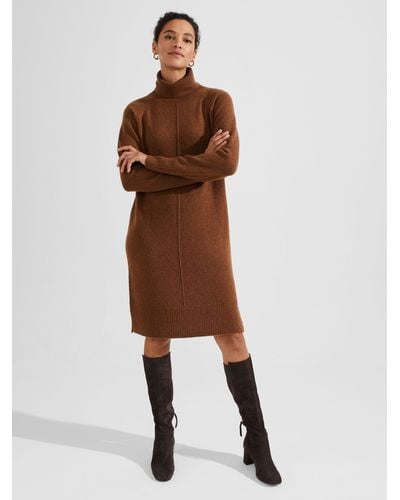 Hobbs Nessa Wool Blend Knitted Dress - Brown