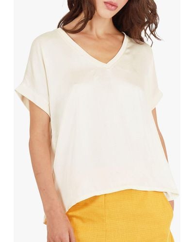 Traffic People In Plain Sight Silk Blend Slouch T-shirt - White