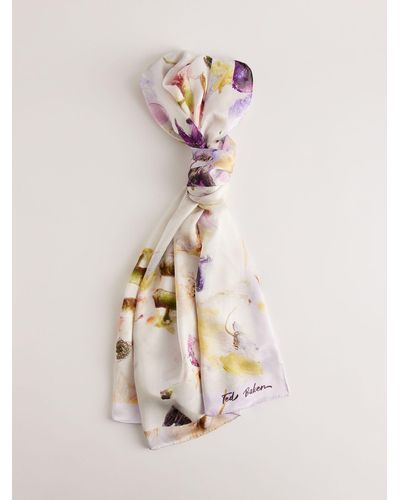 Ted Baker Irisy Floral Print Silk Scarf - Pink