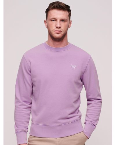Superdry Vintage Washed Cotton Sweatshirt - Purple