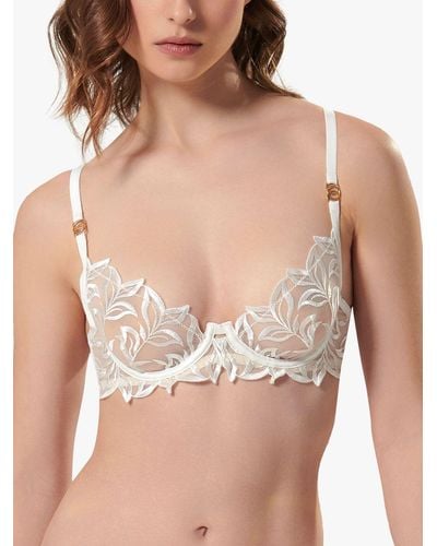 Bluebella Isadora Leaf Embroidery Wired Bra - Natural