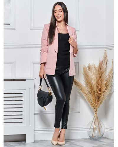 Jolie Moi Baylin Tailored Blazer - Pink