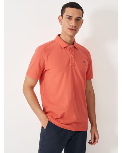 Crew Classic Pique Cotton Polo Shirt - Orange