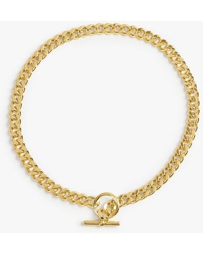 Hush Vivienne T-bar Chain Necklace - White