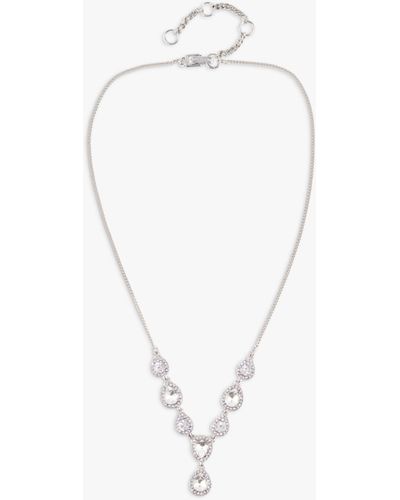 Susan Caplan Vintage Givenchy Swarovski Crystals Pendant Necklace - White