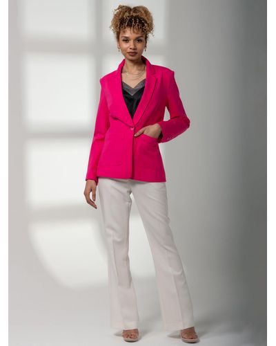 Jolie Moi Baylin Tailored Blazer - Pink