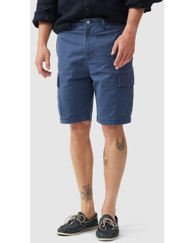 Rodd & Gunn Arkles Bay Cotton Relaxed Cargo Shorts - Blue