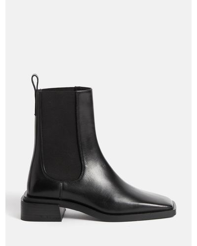 Jigsaw Kent Leather Chelsea Boots - Black