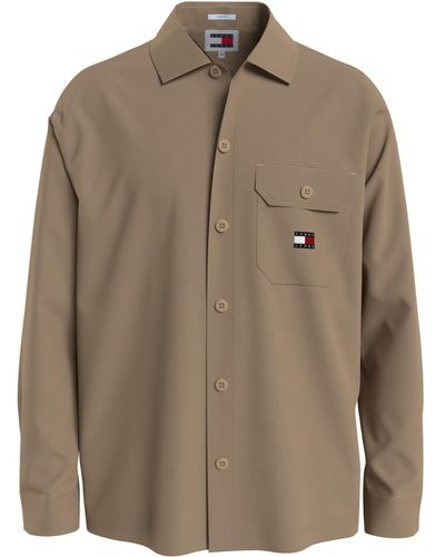 Tommy Hilfiger Solid Overshirt - Brown