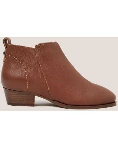 White Stuff Leather Ankle Boots - Brown