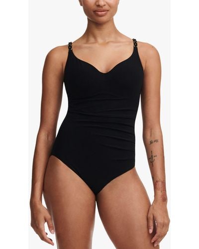 Chantelle Emblem Underwired Swimsuit - Black