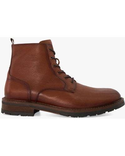 Dune Cheshires Leather Boots - Brown