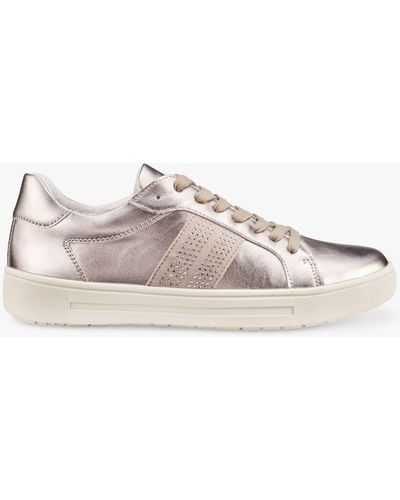 Hotter Libra Wide Fit Sparkle Trainers - Natural