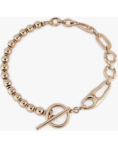 Uno De 50 Joyful Bead And Link T-bar Collar Necklace - Metallic