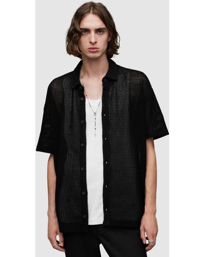 AllSaints Munroe Short Sleeve Shirt - Black