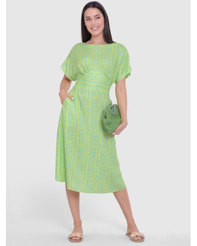 Closet Print Midi Dress - Green