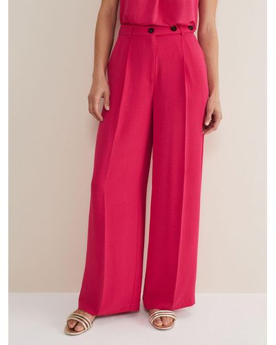 Phase Eight Opal Wide Leg Trousers - Pink