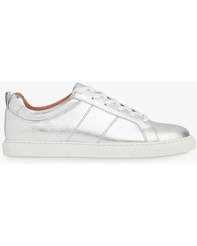 Whistles Koki Lace Up Leather Trainers - Metallic