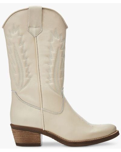 Moda In Pelle Fanntine Leather Cowboy Boots - White