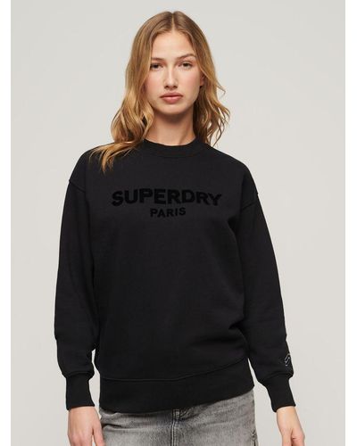 Superdry Sport Luxe Crew Sweatshirt - Black