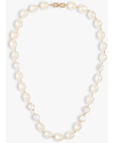 Susan Caplan Vintage Givenchy Faux Pearl Necklace - White