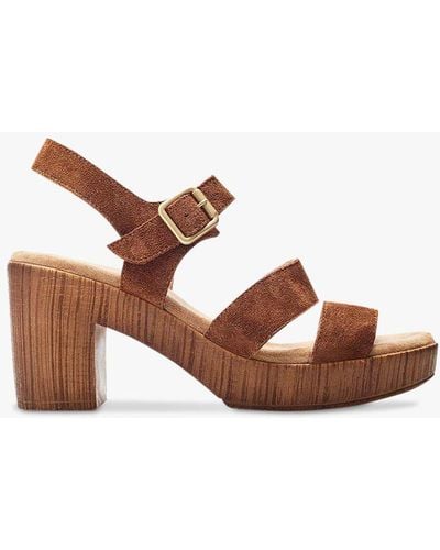 Moda In Pelle Moniqua Leather Heeled Sandals - Brown