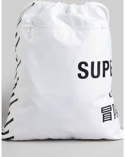 Superdry Core Sport Logo Drawstring Bag - White