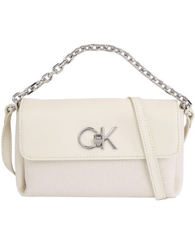 Calvin Klein Mini Jacquard Weave Crossbody Bag - Natural
