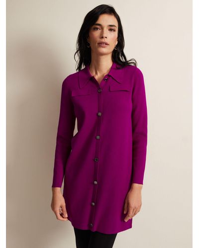 Phase Eight Azealia Knit Mini Dress - Purple