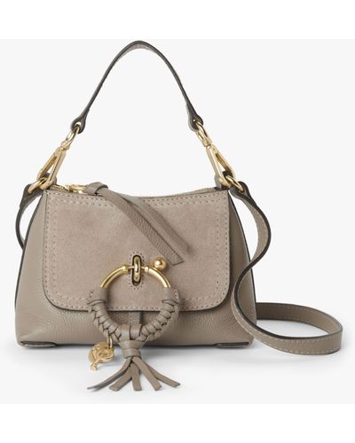 See By Chloé Joan Leather Suede Mini Satchel Bag - Grey