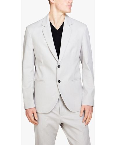 Sisley Formal Slim Comfort Fit Blazer - White