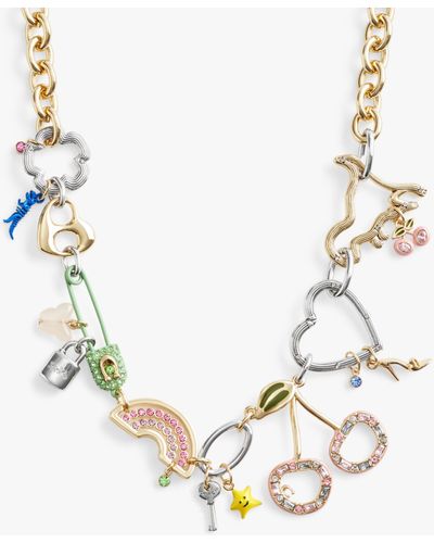 COACH Mixed Charm Necklace - Natural