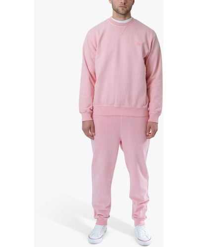 M.C. OVERALLS Relaxed Cotton Sweatshirt - Pink