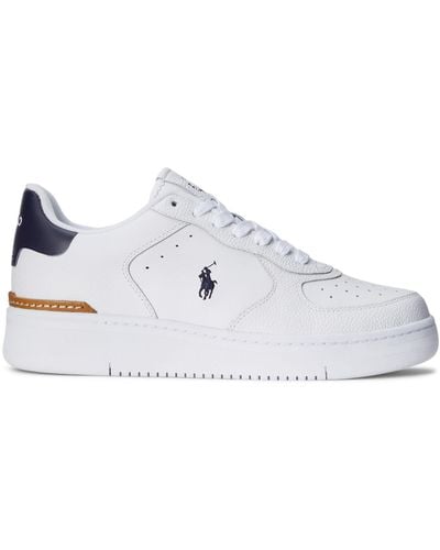 Ralph Lauren Masters Court Leather Trainers - White