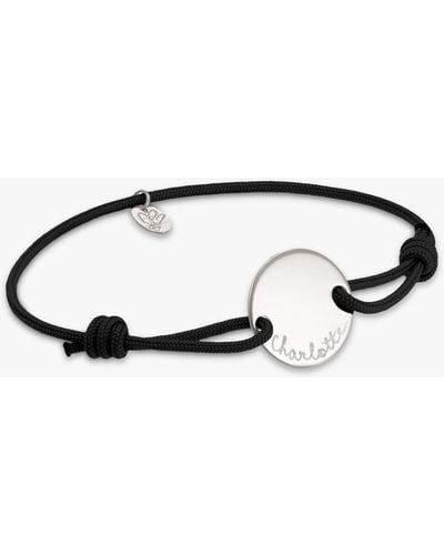 Merci Maman Personalised Pastille Braided Bracelet - Black